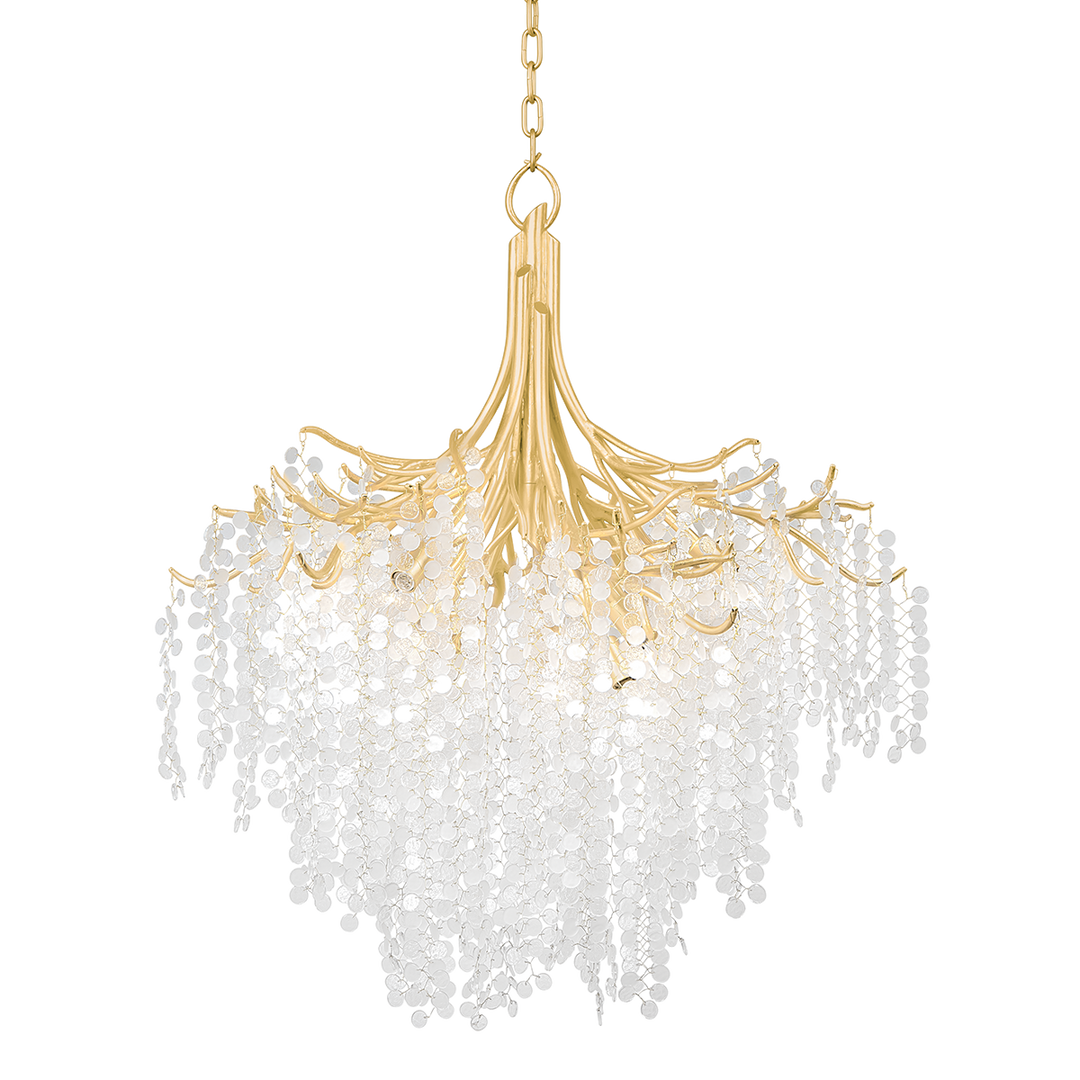 Genoa Chandelier - Gold Leaf 9 Lights