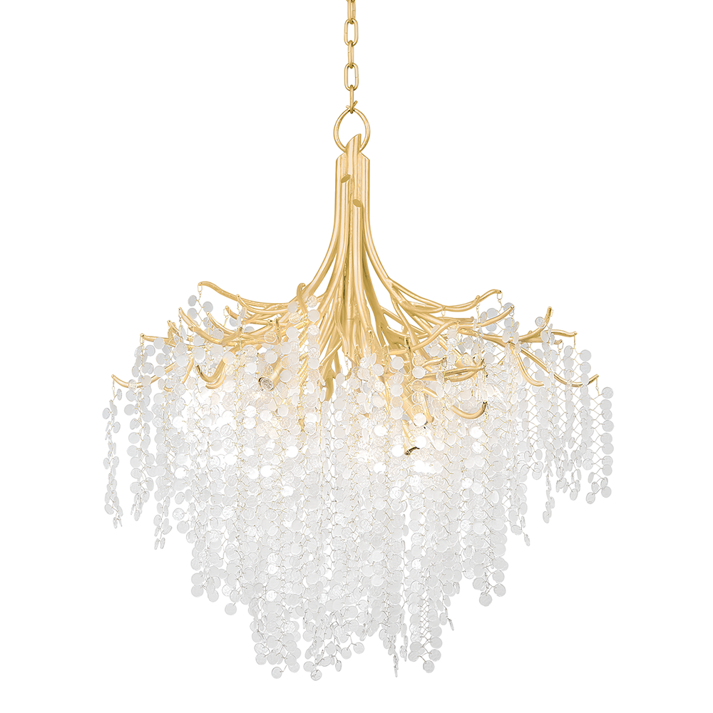 Chandeliers Genoa Chandelier - Gold Leaf 9 Lights