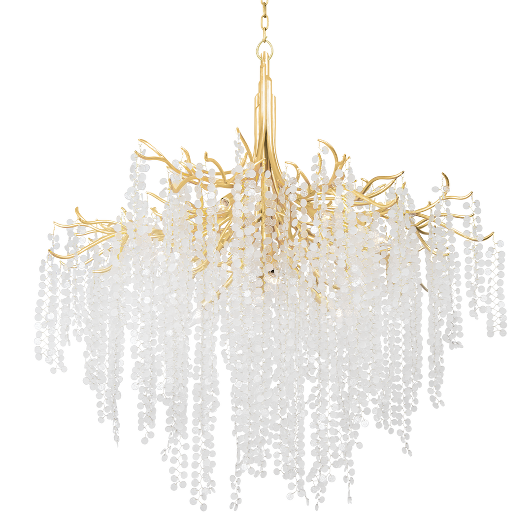 Genoa Chandelier - Gold Leaf 12 Lights