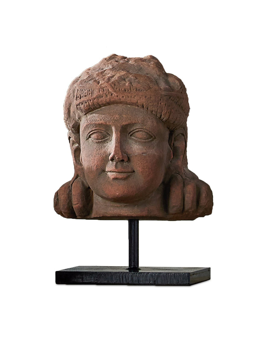 Decorative Objects Mathura Head on Stand