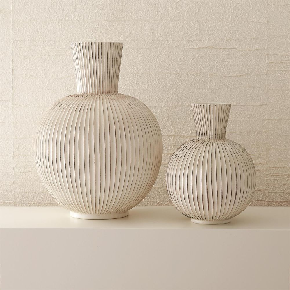 Furrow Sphere Vase-Lg