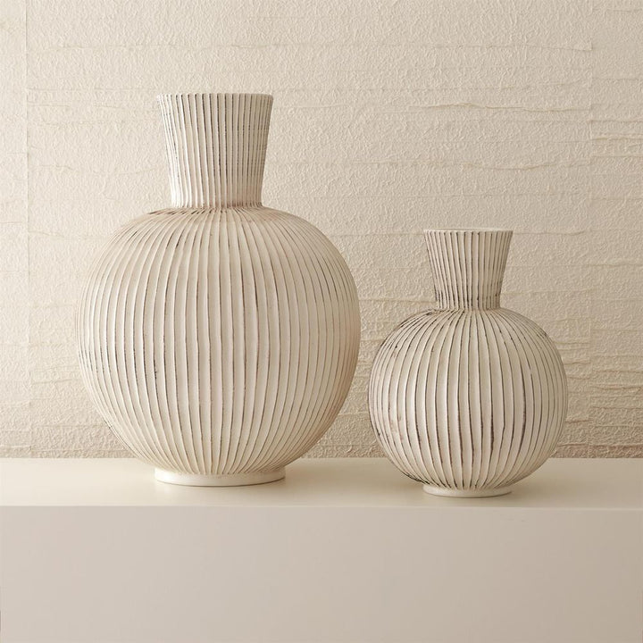 Furrow Sphere Vase-Lg