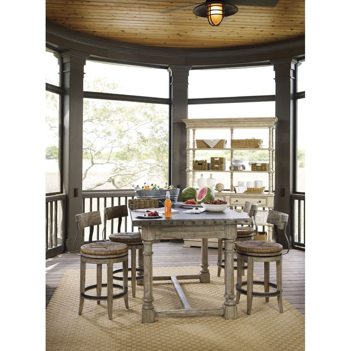 Kitchen Islands Shelter Island Bistro Table - Driftwood