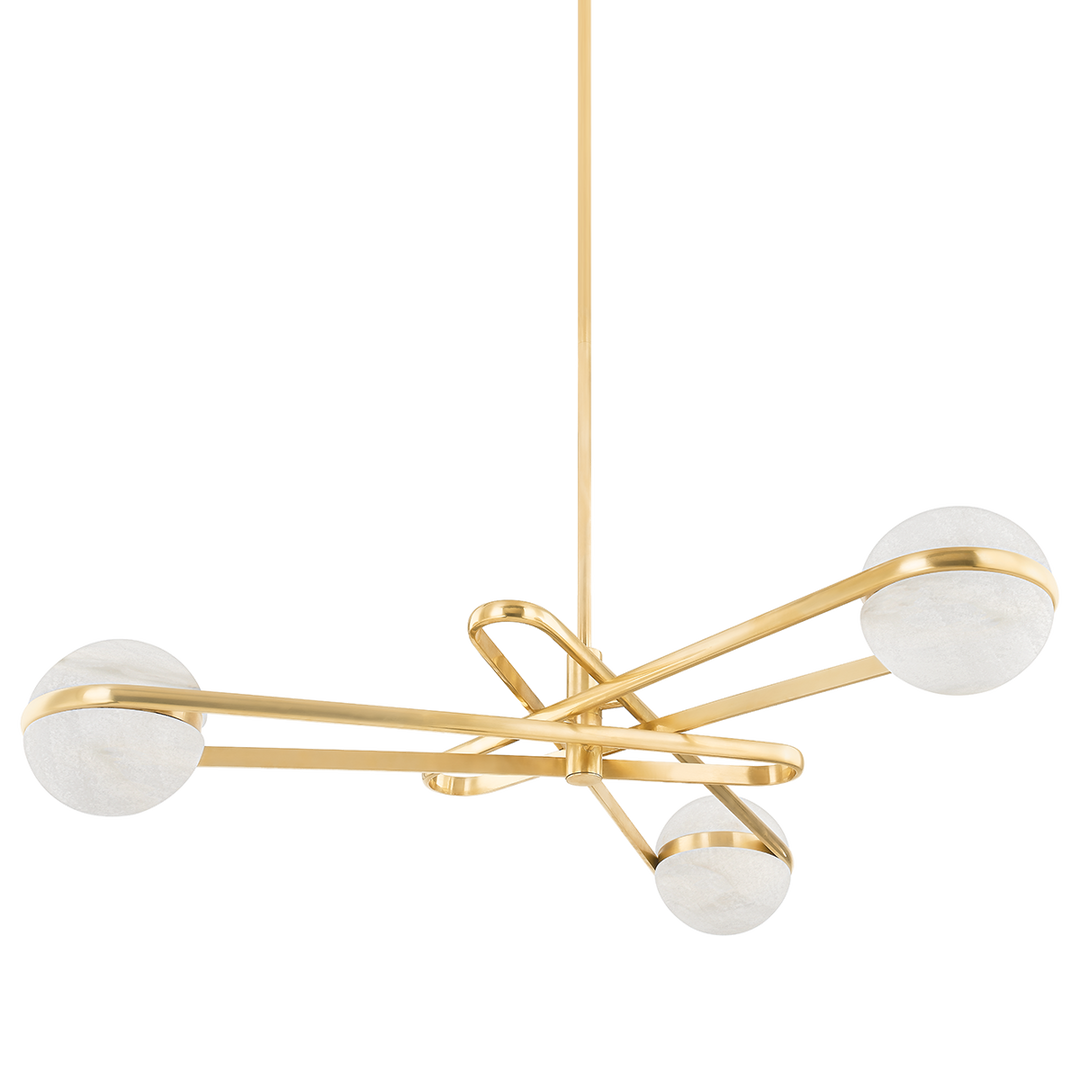 Kyomi Chandelier - Vintage Brass 6 Lights