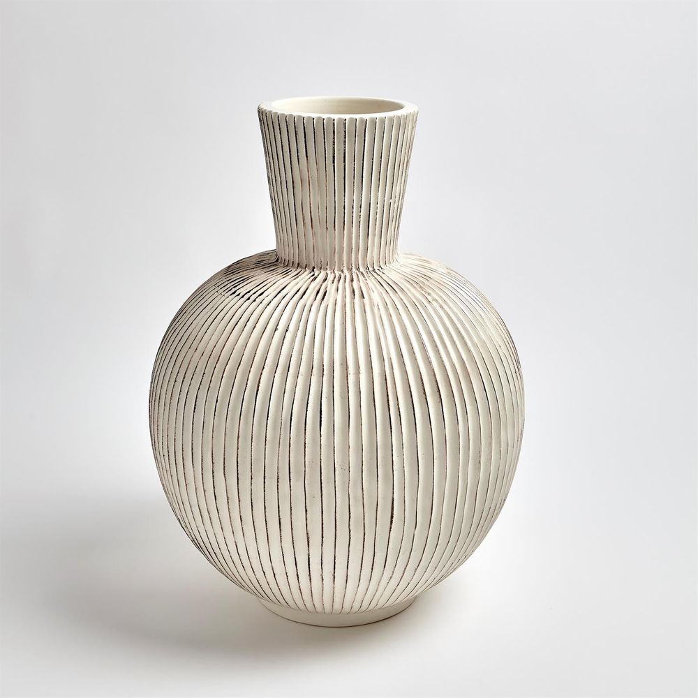 Vases Furrow Sphere Vase-Lg