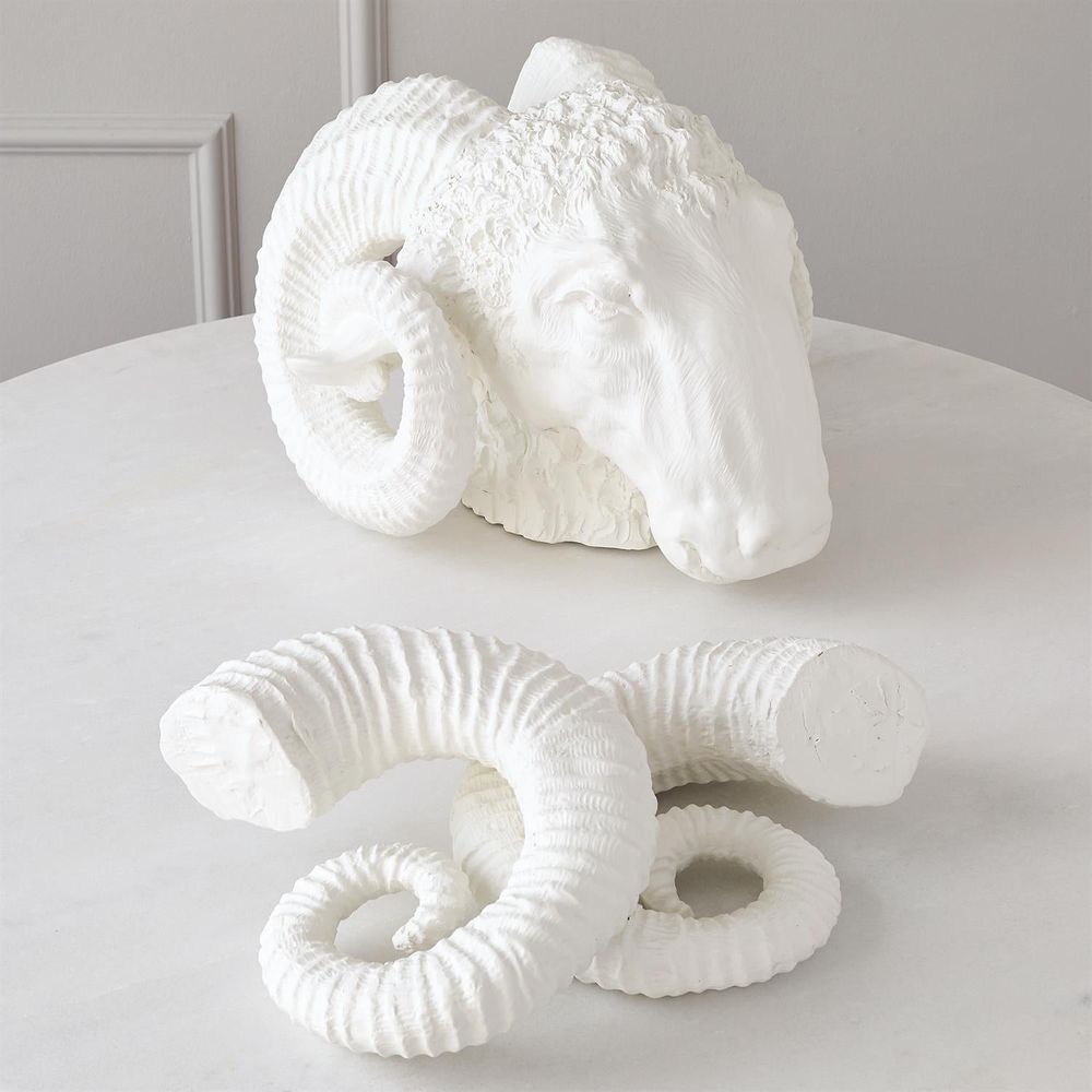 Decorative Objects Capricorn Sculpture-Matte White