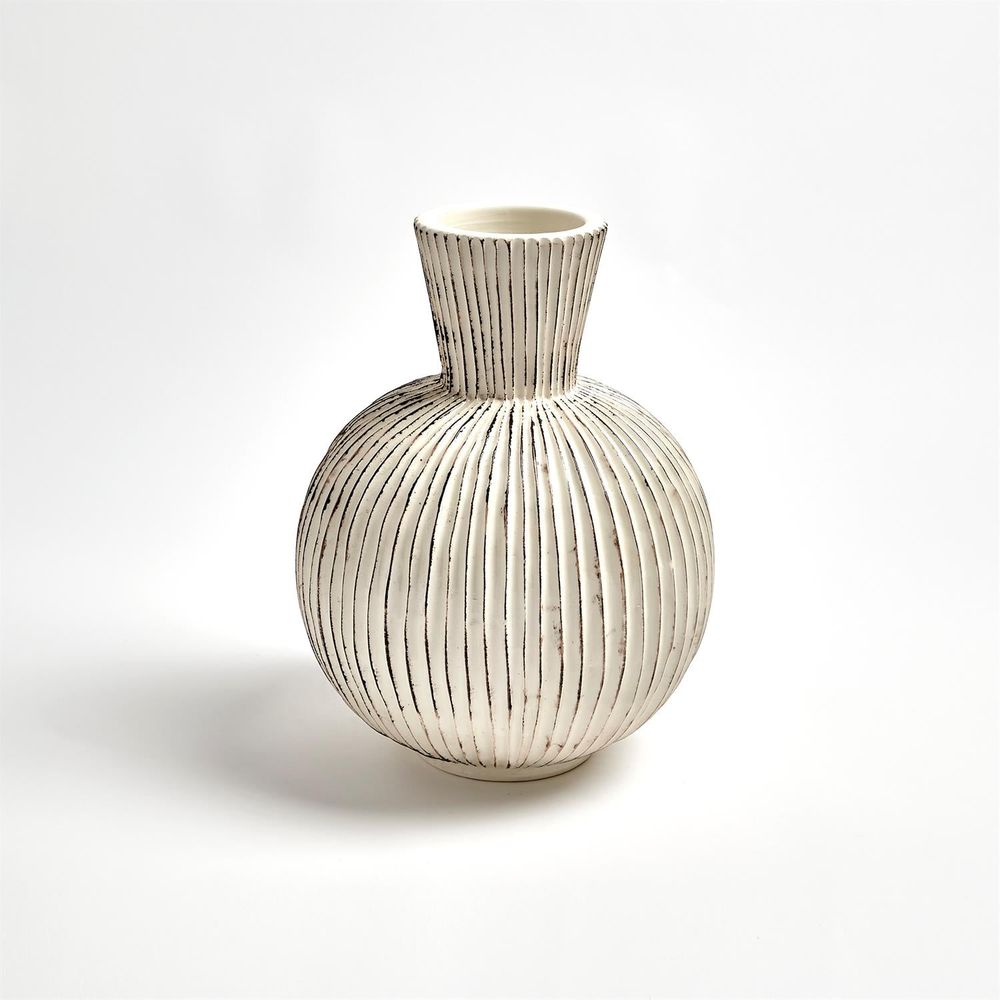 Vases Furrow Sphere Vase-Lg