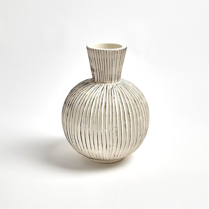 Vases Furrow Sphere Vase-Lg