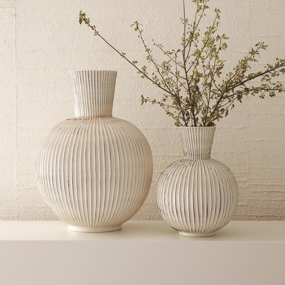 Vases Furrow Sphere Vase-Lg