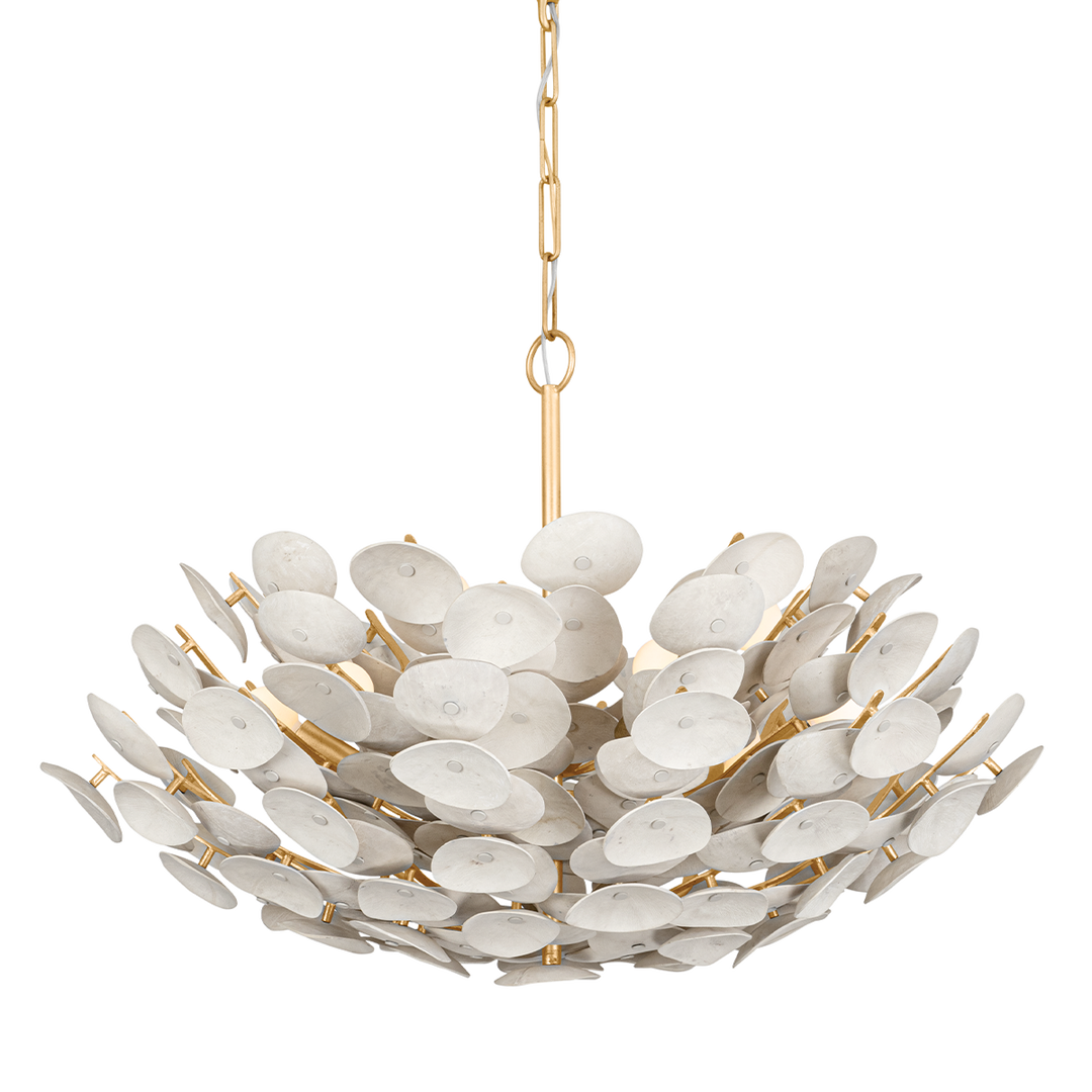 Aimi Chandelier - Vintage Gold Leaf 9 Lights