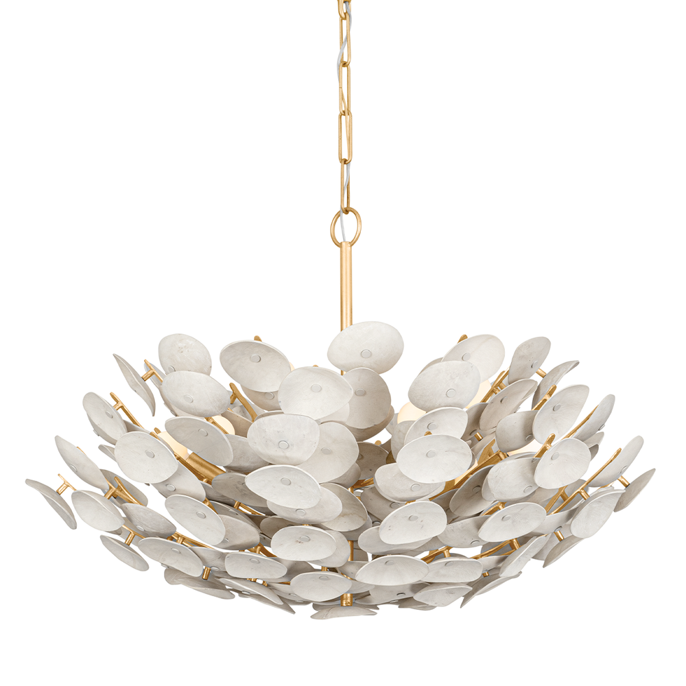 Chandeliers Aimi Chandelier - Vintage Gold Leaf 9 Lights