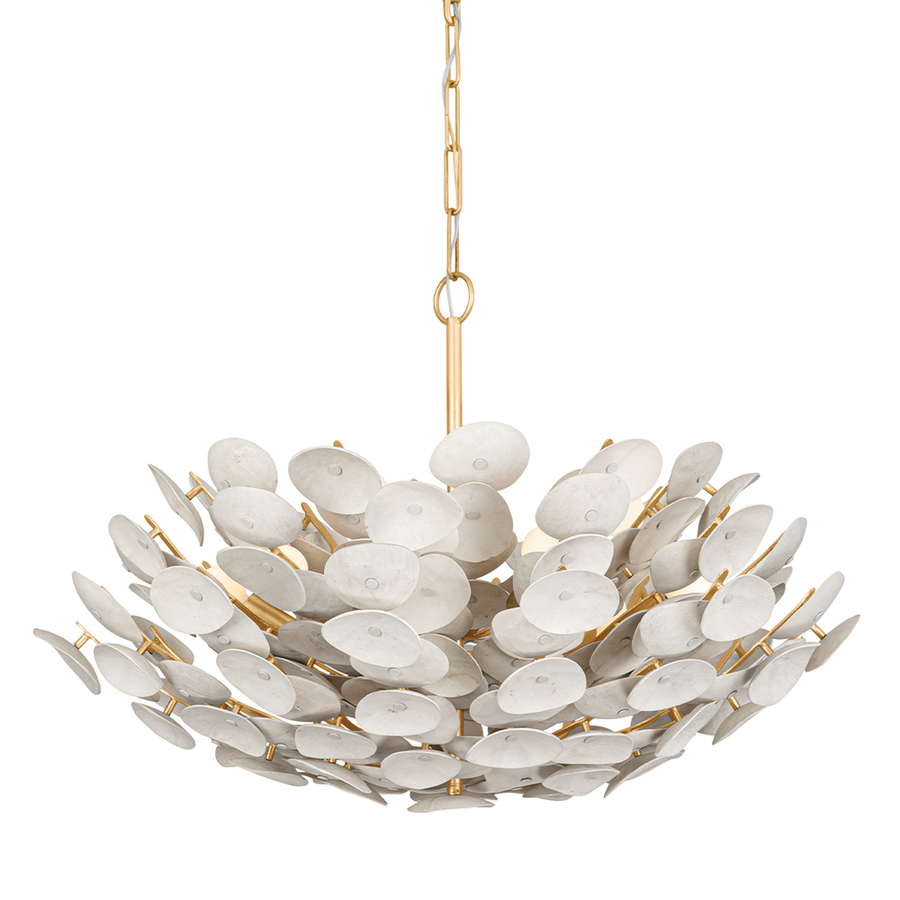 Chandeliers Aimi Chandelier - Vintage Gold Leaf 9 Lights
