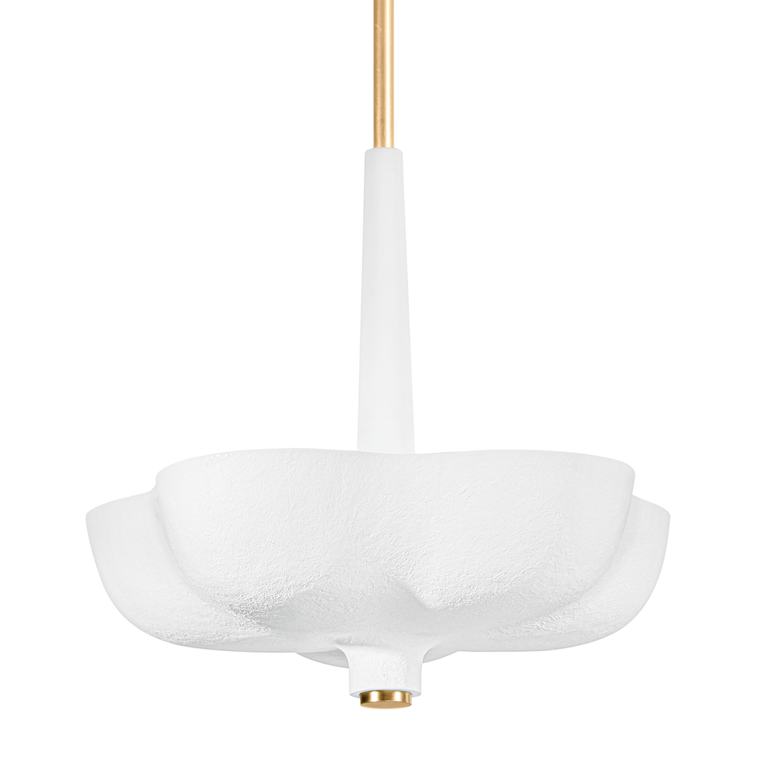 Rimini Pendant - Gold Leaf / Gesso White 5 Lights