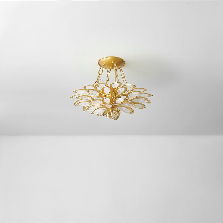 Vittoria Semi Flush - Gold Leaf 4 Lights