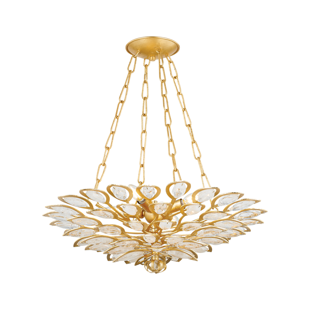 Vittoria Chandelier - Gold Leaf 4 Lights