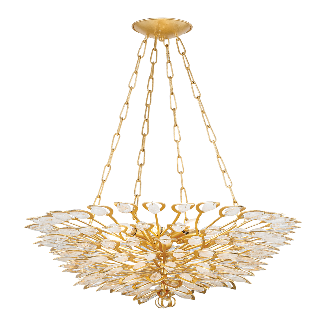 Vittoria Chandelier - Gold Leaf 8 Lights