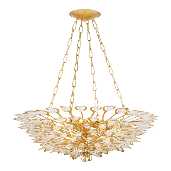 Vittoria Chandelier - Gold Leaf 8 Lights