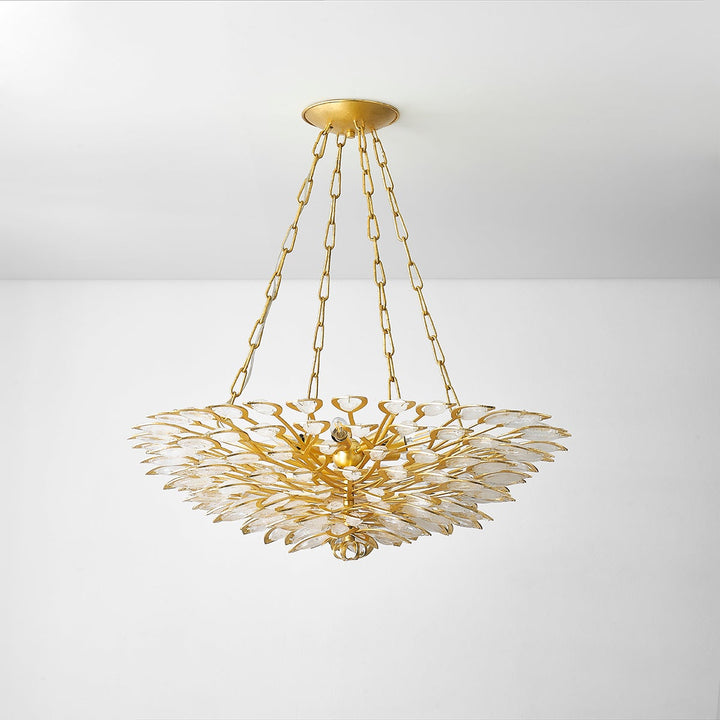 Vittoria Chandelier - Gold Leaf 8 Lights