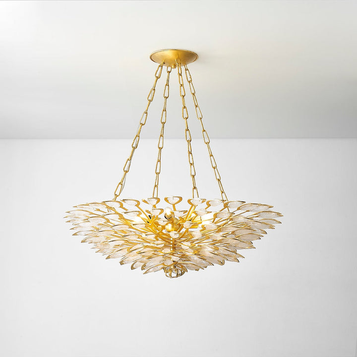 Vittoria Chandelier - Gold Leaf 8 Lights