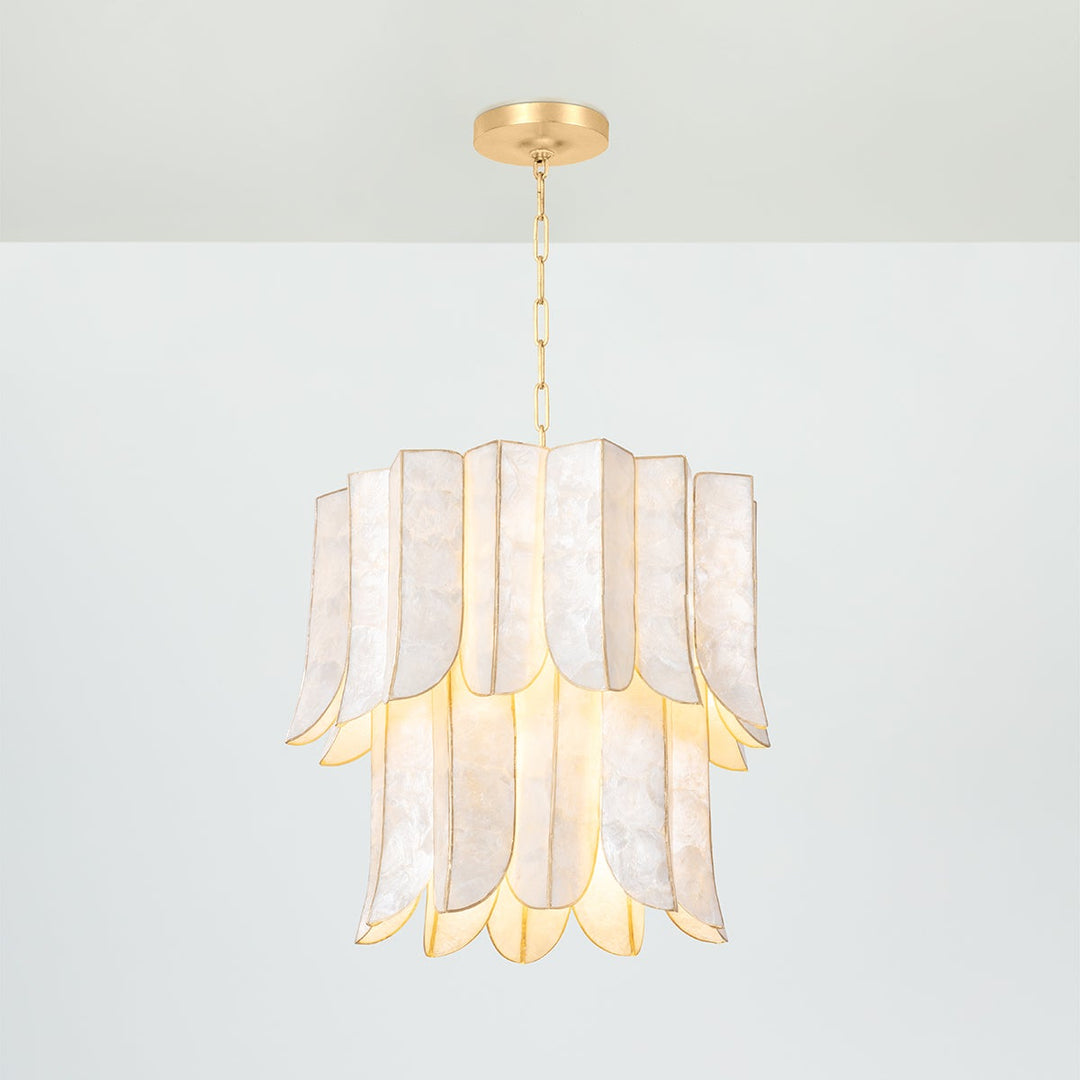 Cartagena Chandelier - Vintage Gold Leaf 7 Lights