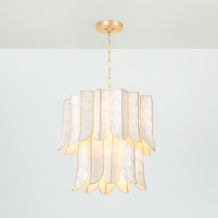 Cartagena Chandelier - Vintage Gold Leaf 7 Lights