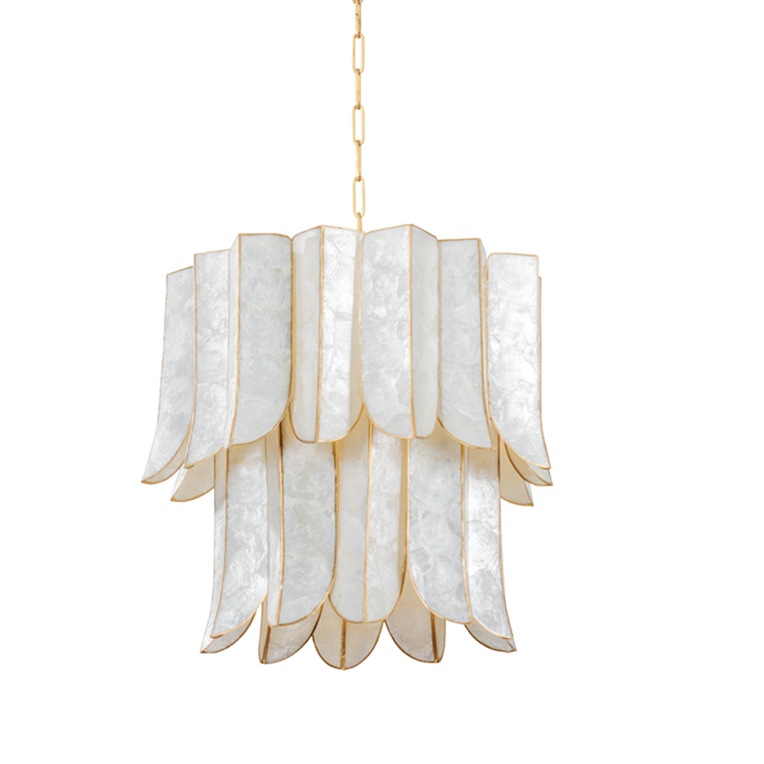 Cartagena Chandelier - Vintage Gold Leaf 7 Lights