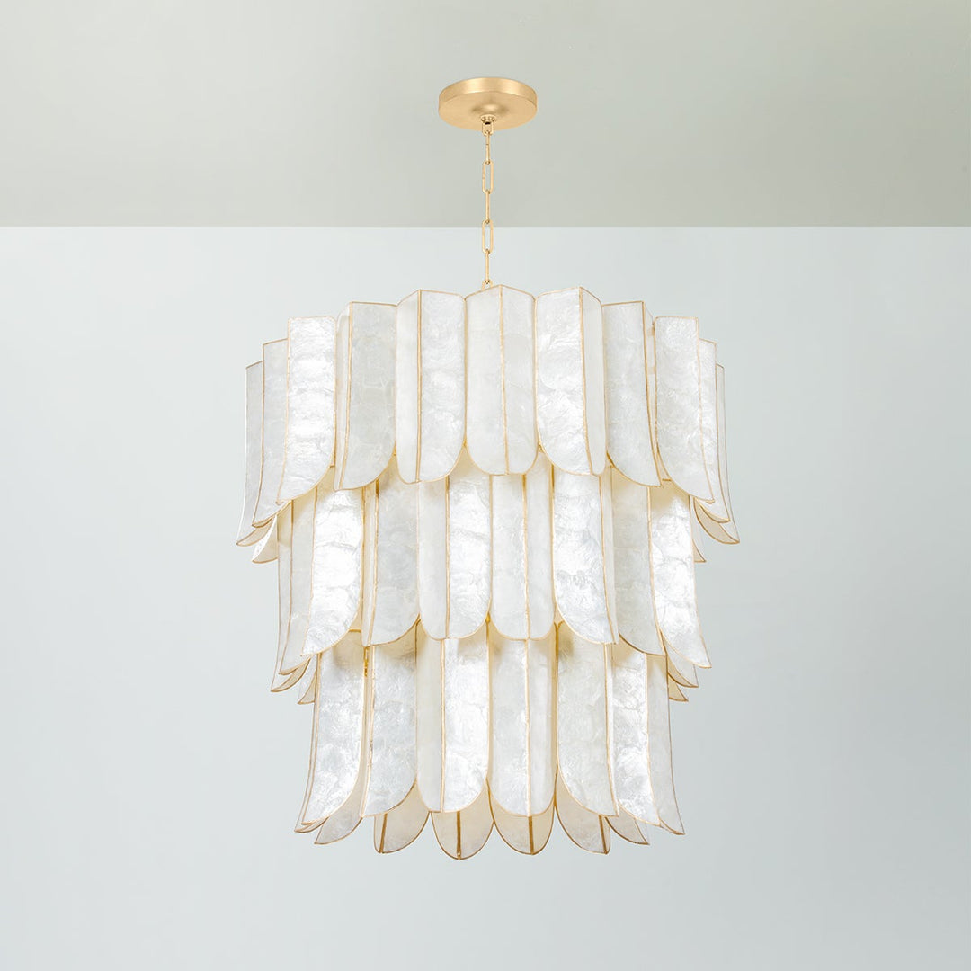 Cartagena Chandelier - Vintage Gold Leaf 16 Lights