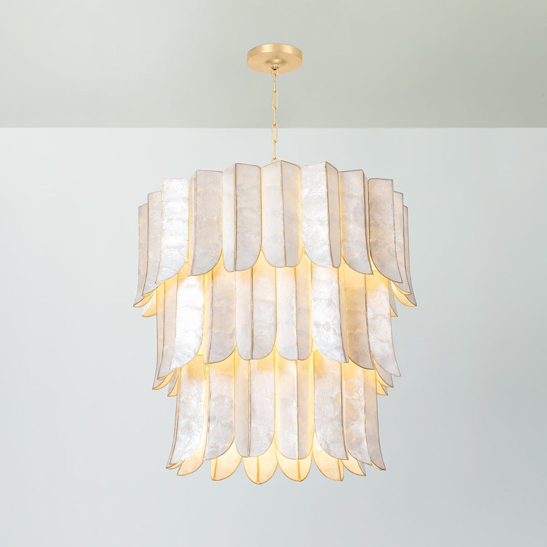 Cartagena Chandelier - Vintage Gold Leaf 16 Lights