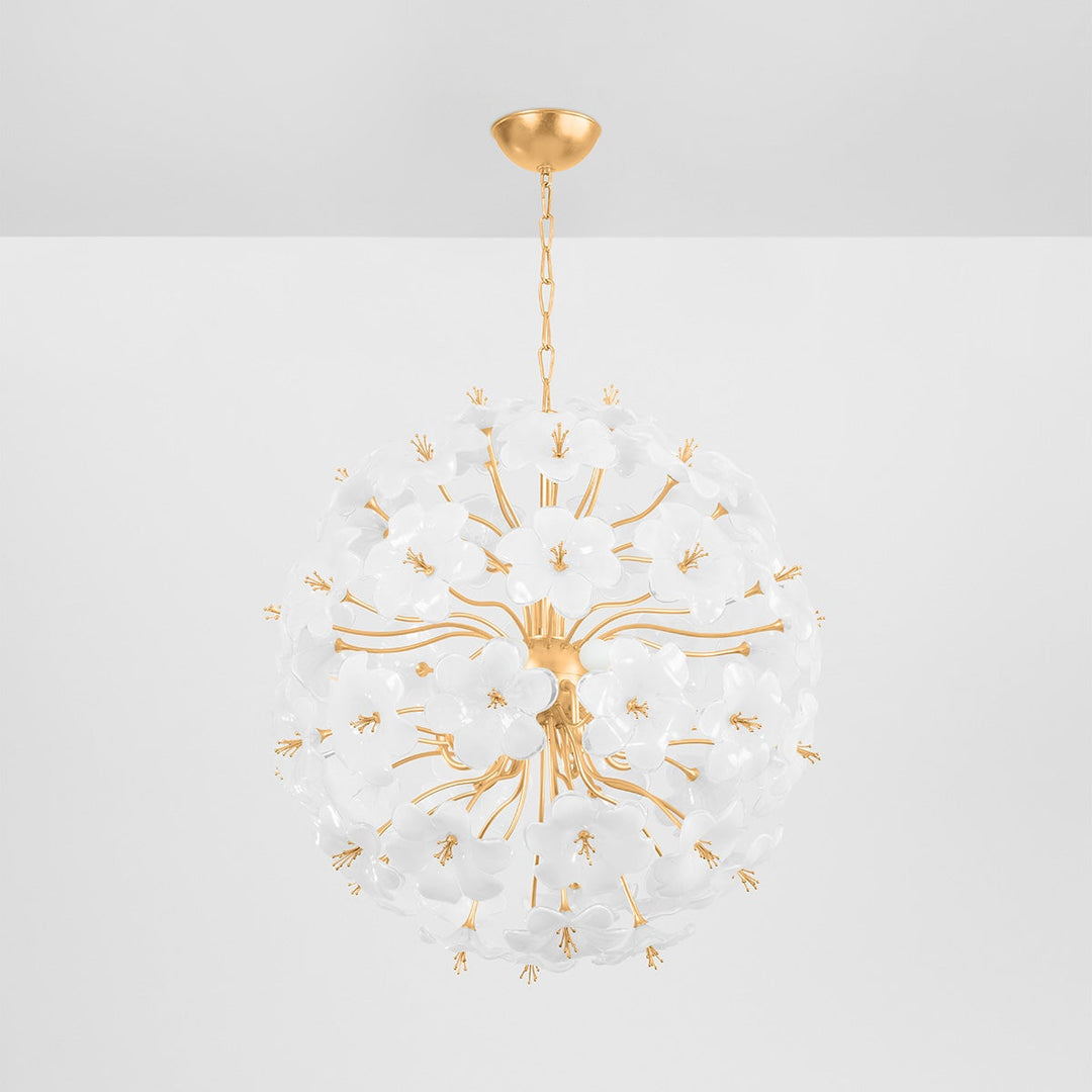 Hygea Chandelier - Gold Leaf 8 Lights