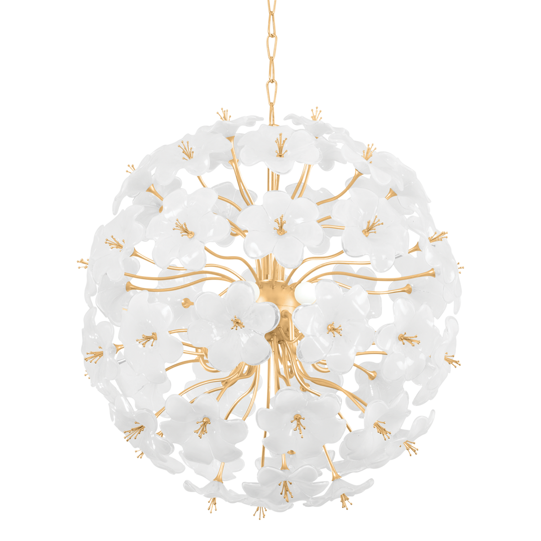 Hygea Chandelier - Gold Leaf 8 Lights