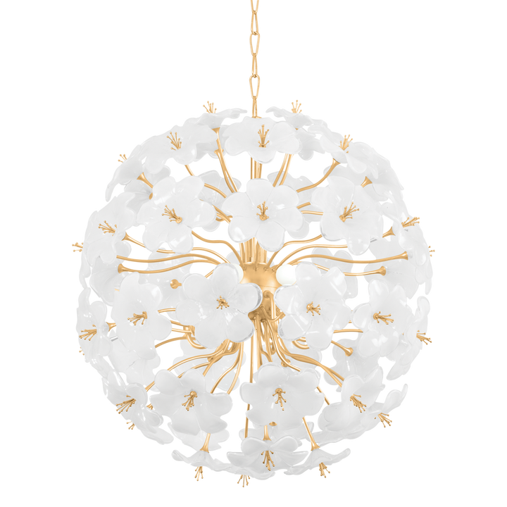 Hygea Chandelier - Gold Leaf 8 Lights