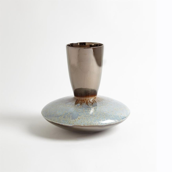 Martas Vase-Bronze Reactive Blue-Low