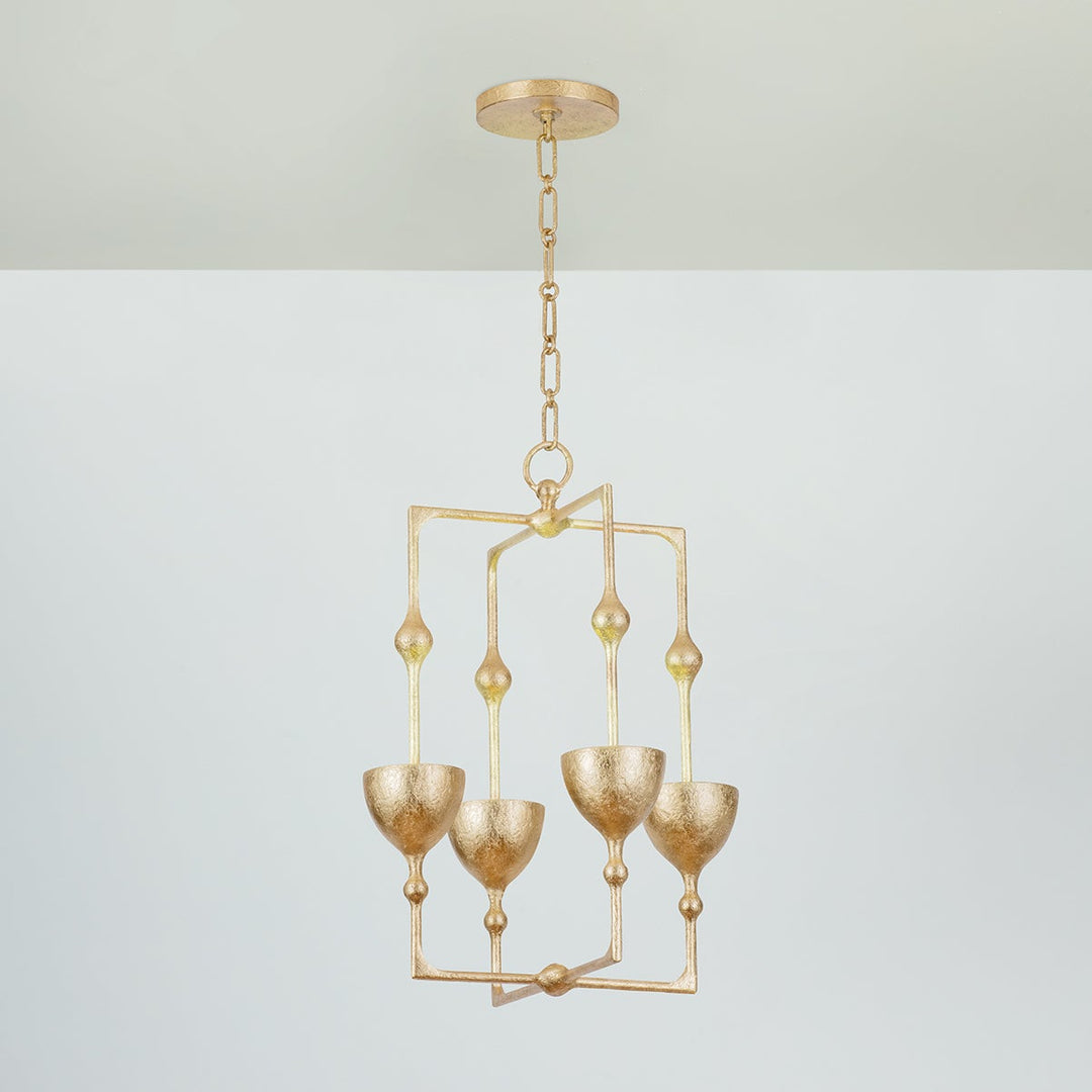 Antalya Lantern - Vintage Gold Leaf 4 Lights 15.75in