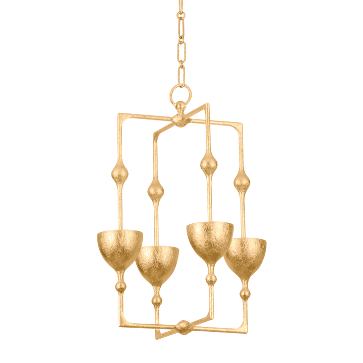 Antalya Lantern - Vintage Gold Leaf 4 Lights 15.75in