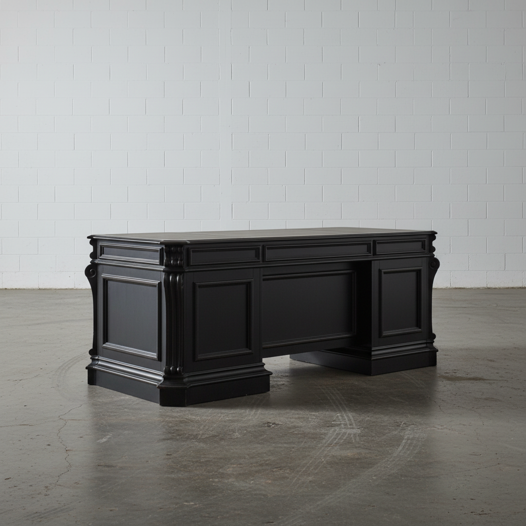 Telluride 76'' Executive Desk w/Wood Panels - Open Box