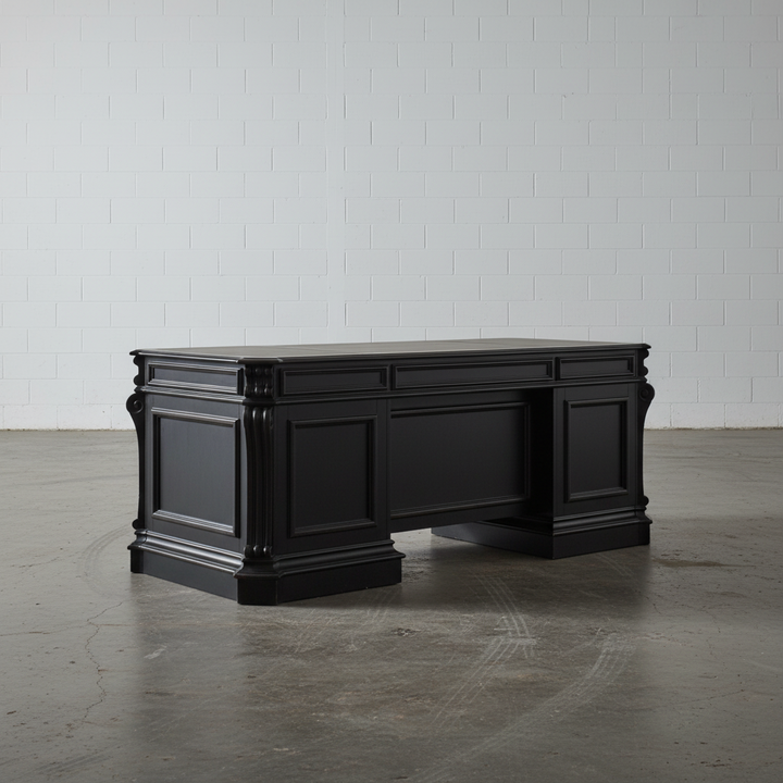 Telluride 76'' Executive Desk w/Wood Panels - Open Box