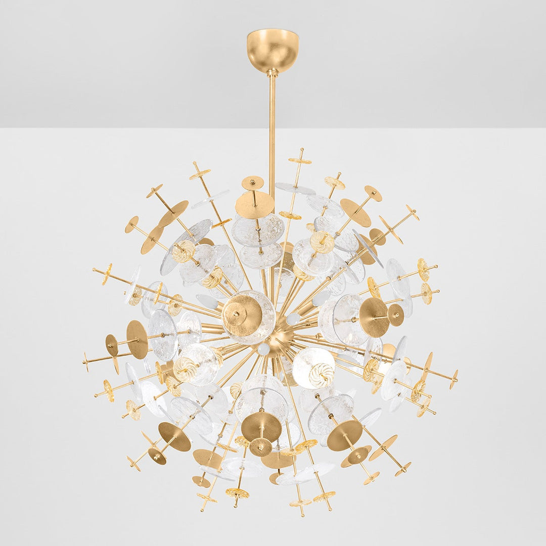 Gleason Chandelier - Vintage Gold Leaf 12 Lights