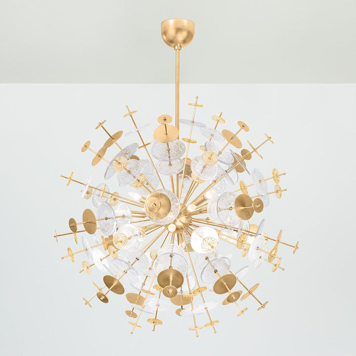 Gleason Chandelier - Vintage Gold Leaf 12 Lights