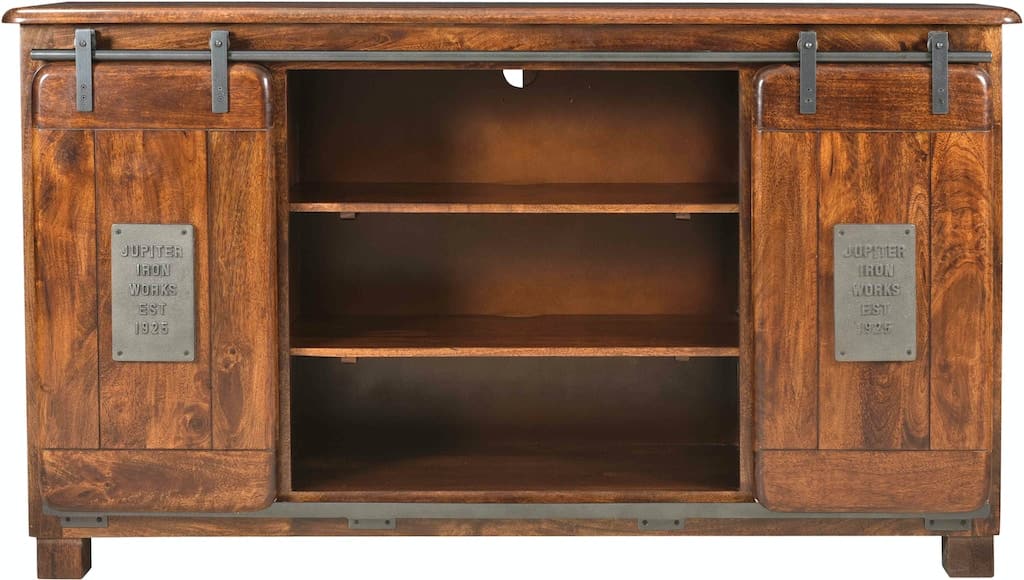 Lowen Two Sliding Door Eight Drawer Credenza-Coast2Coast Home-C2CA-37128-Sideboards & Credenzas-3-France and Son