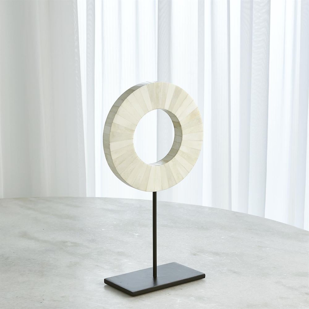 Decor One Layer Bone Mounted Ring-White-Lg