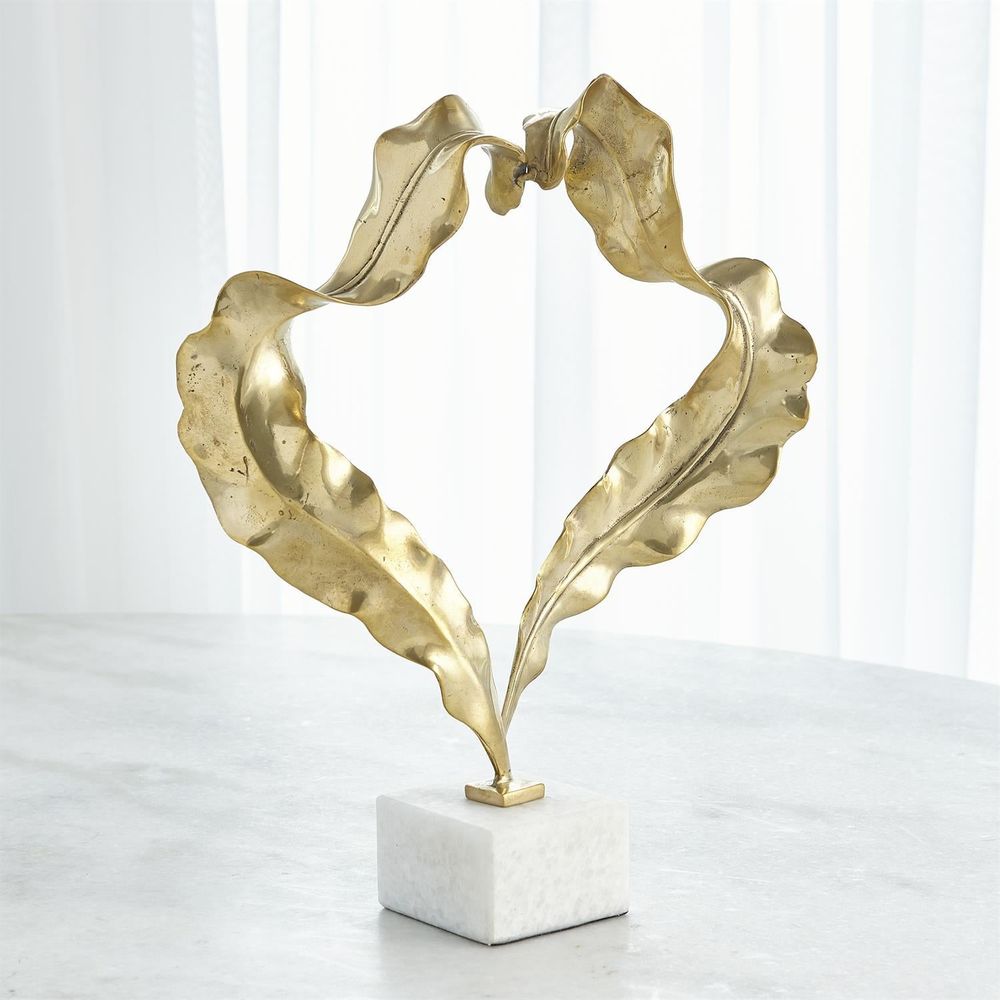 Leaf Sculpture-Brass-Lg