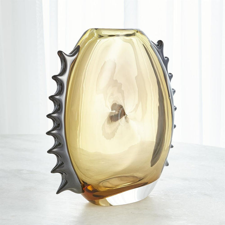 Flamer Vase-Amber/Black-Lg