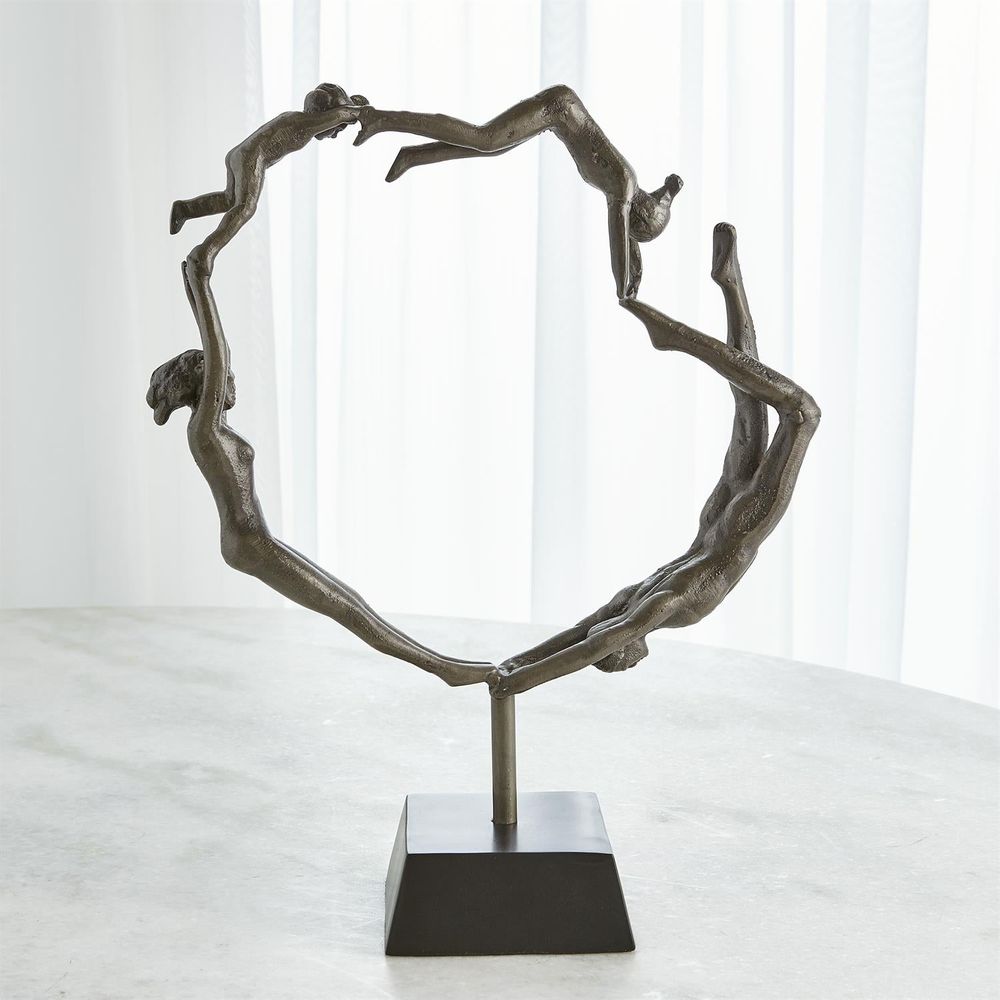 Family Sculpture-Antique Pewter