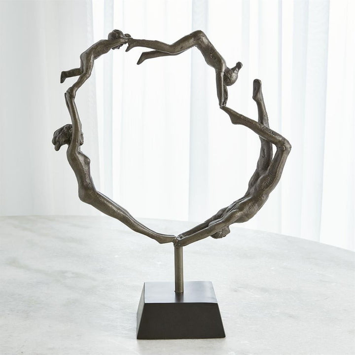 Family Sculpture-Antique Pewter