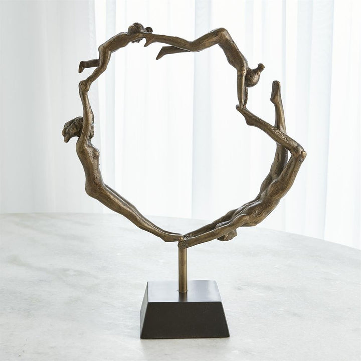 Family Sculpture-Antique Brass