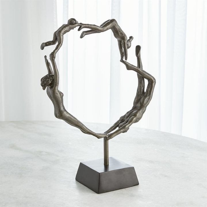 Family Sculpture-Antique Pewter