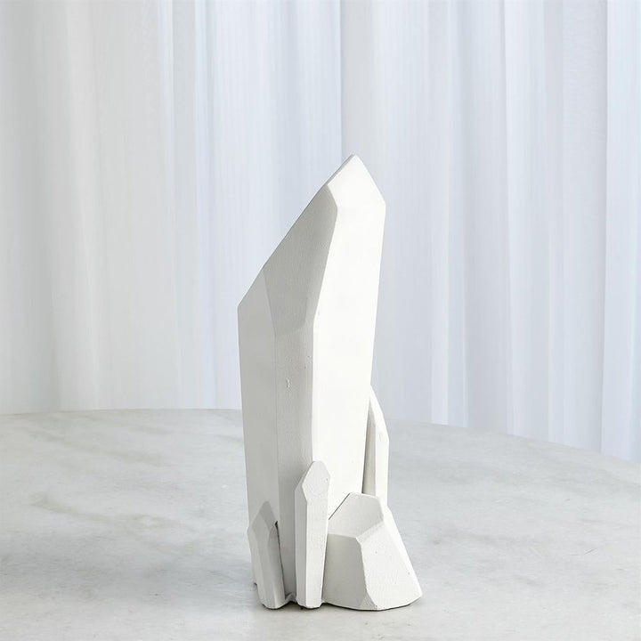 Stone Sculpture-Matte White-Lg