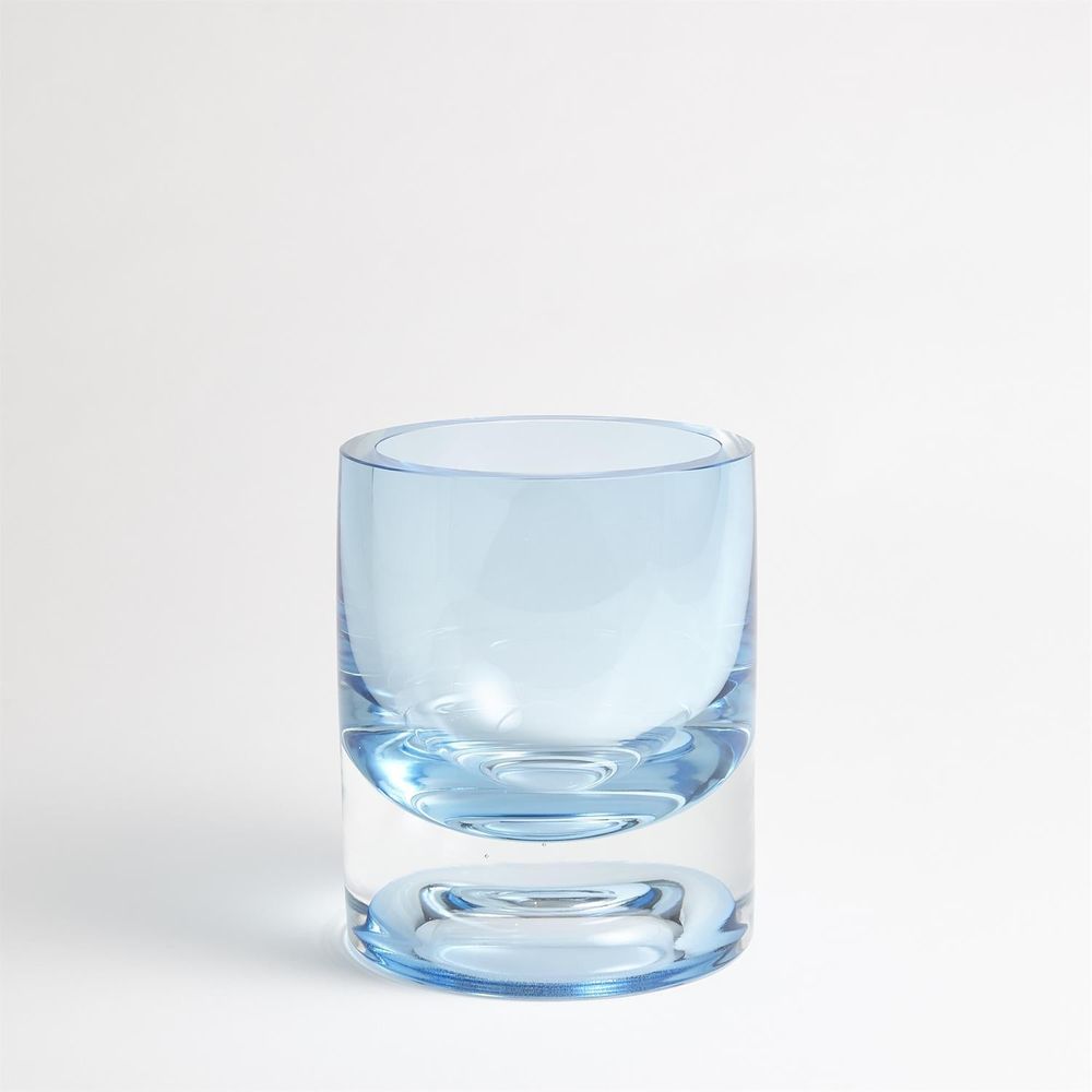 Vases Thick Cylinder Vase-Powder Blue/Light Blue-Sm