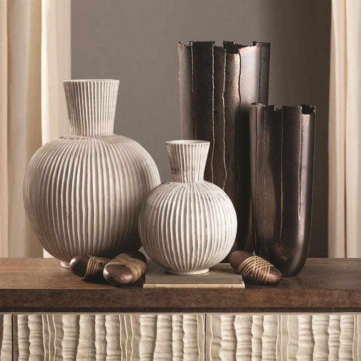 Furrow Sphere Vase-Lg