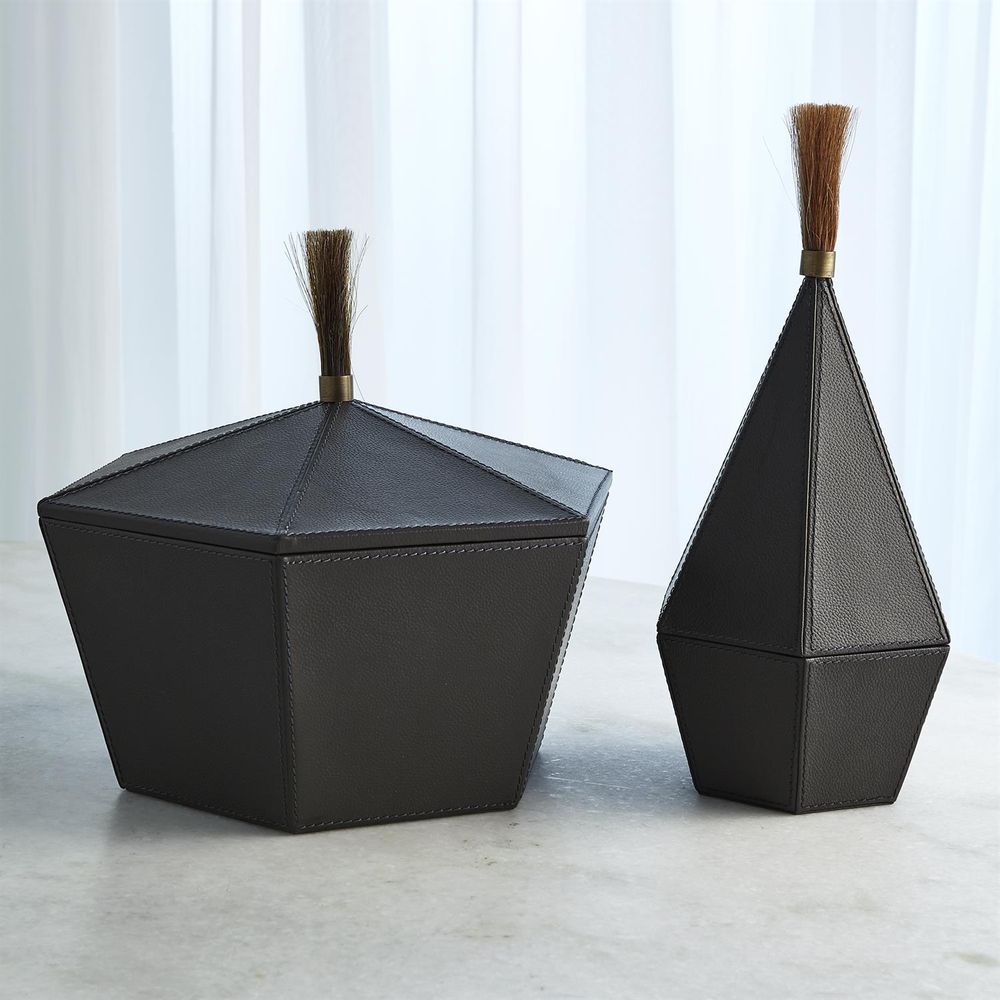 Boxes Zephyr Box-Graphite Leather-Sm